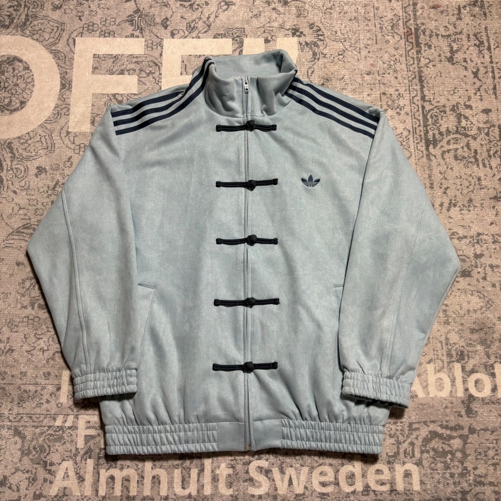 Adidas Originals CTT 3.1 Soft Track Jacket Mens Medium Grey Frog Button KT3846